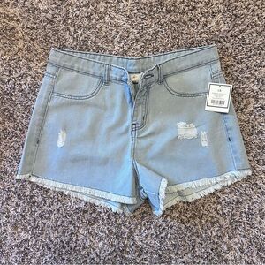 Light Blue Denim Women Shorts